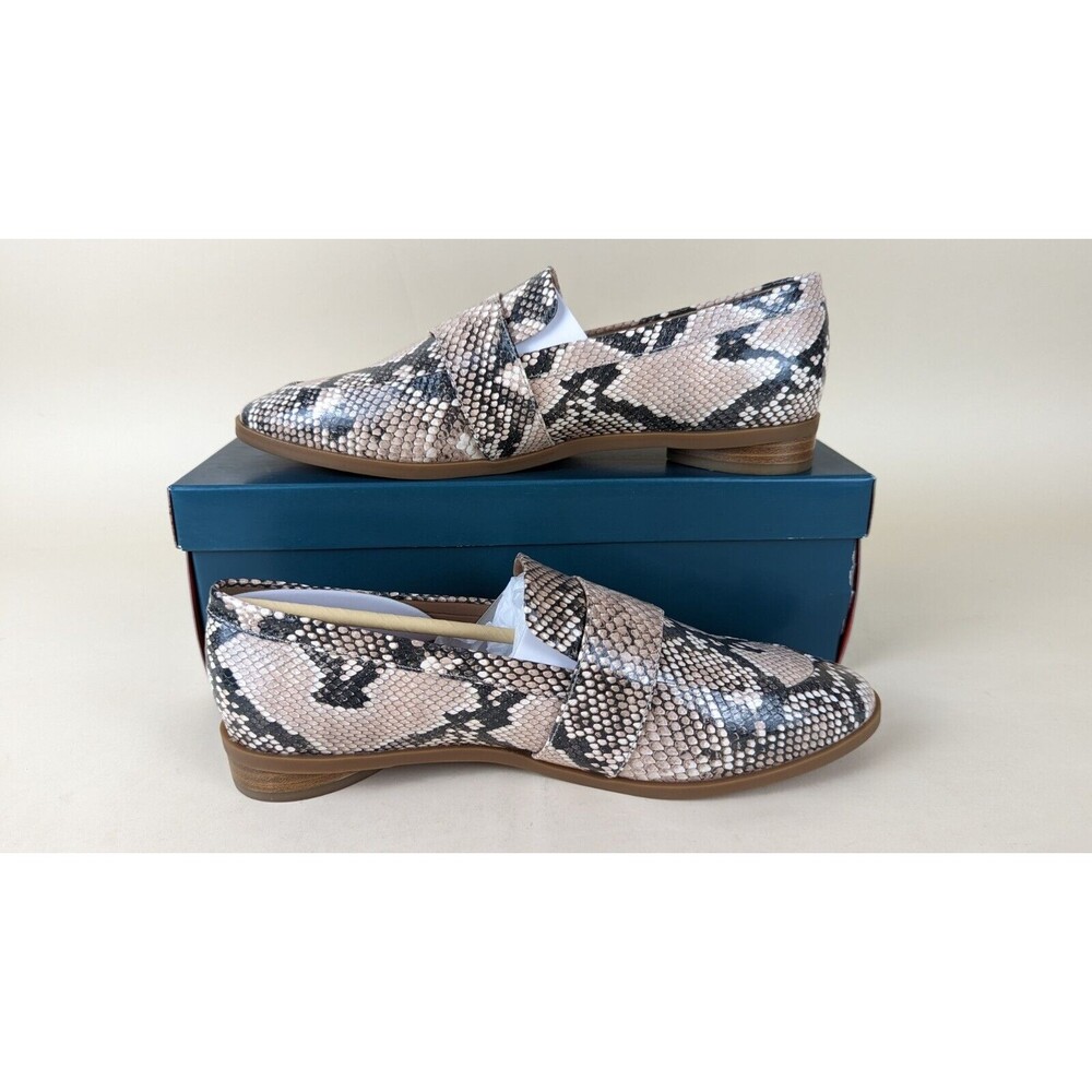 Aerosoles Georgia Loafers Slip On Flats Womens 9 M Snake Print Leather Shoes NWB